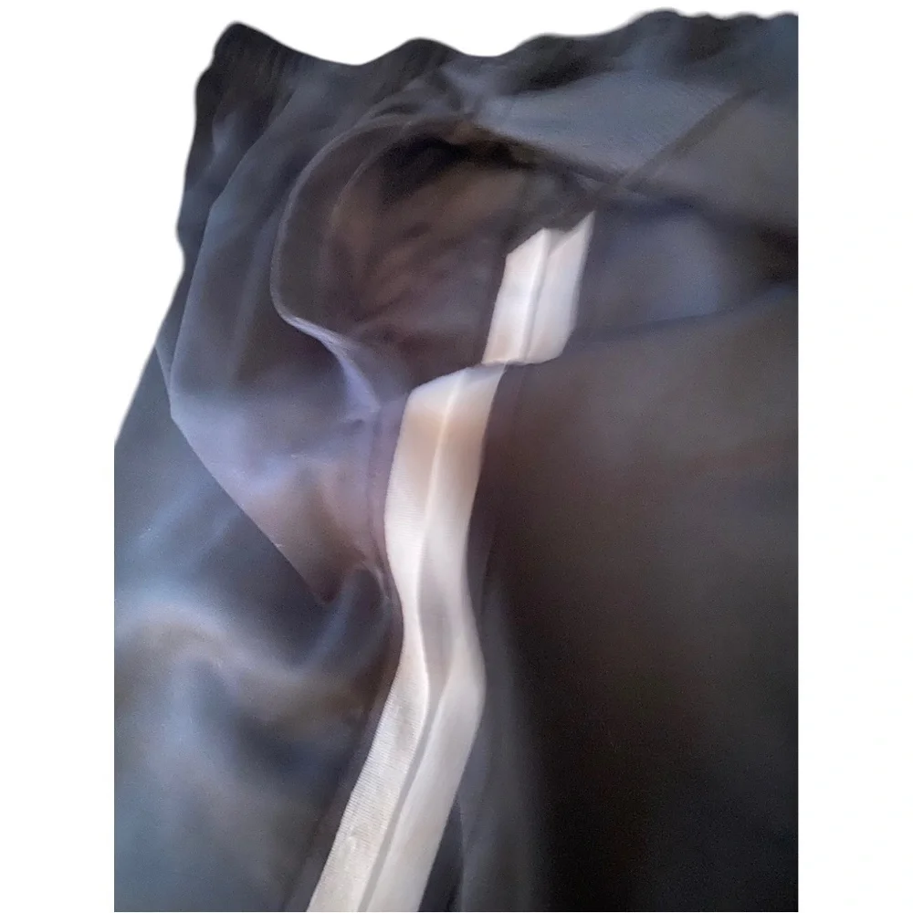 Nike Black Athletic Shorts polyester white strip on sides, side pockets  C